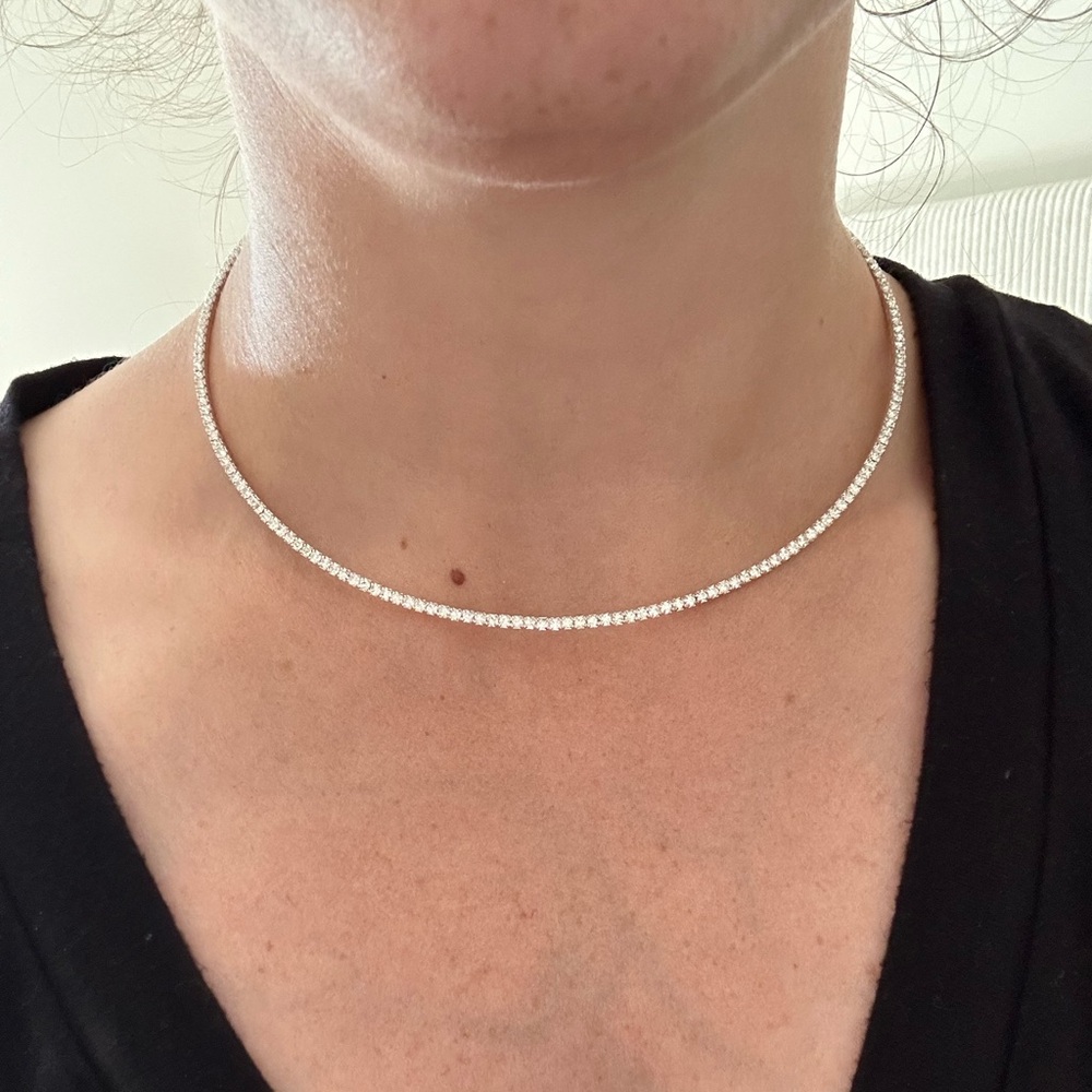 CZ Diamond choker necklace